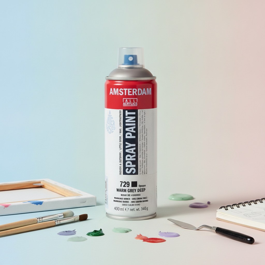 Amsterdam Sprühfarbe 400 ml Warmgrau Dunkel 729 - Kidis Art