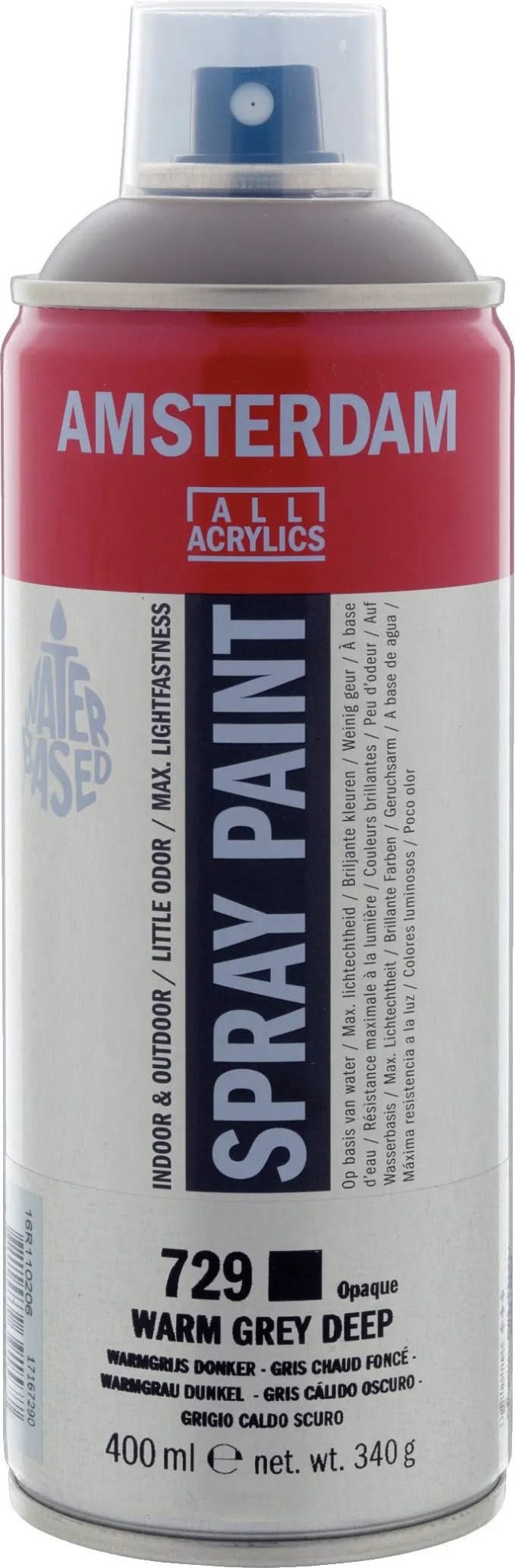 Amsterdam Sprühfarbe 400 ml Warmgrau Dunkel 729 - Kidis Art