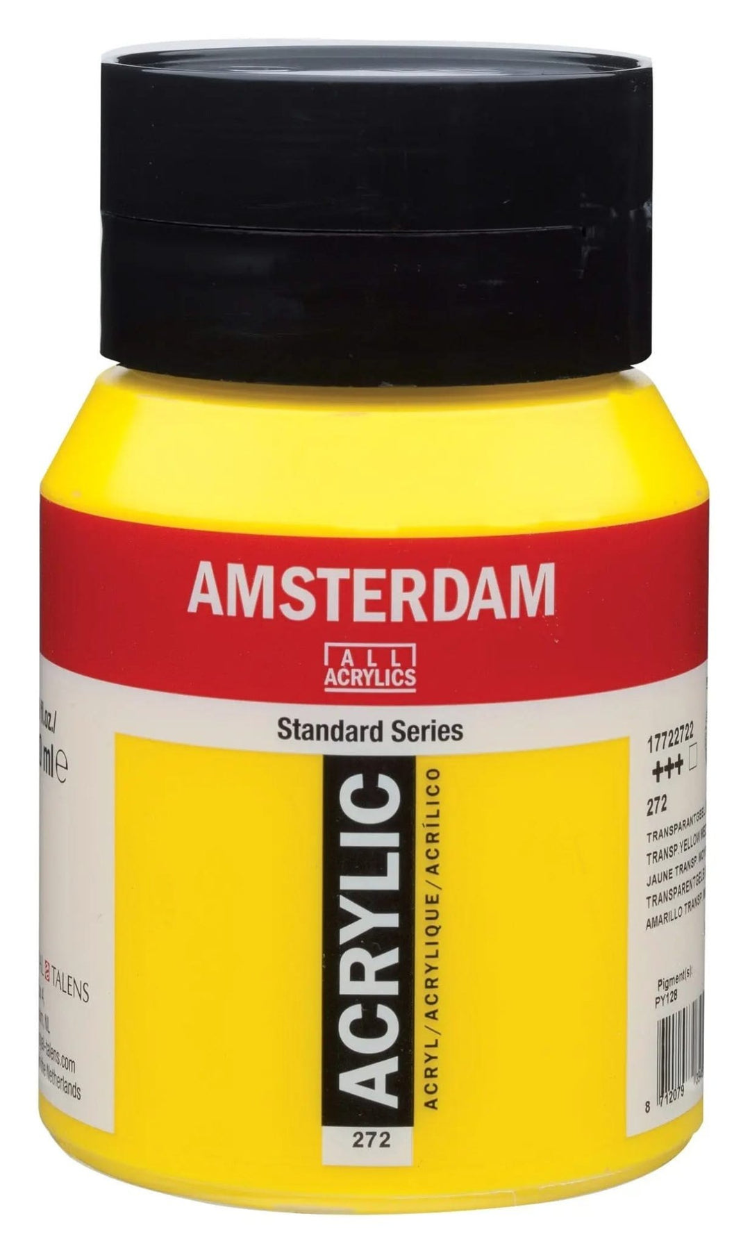 Amsterdam Standard Series Acrylfarbe Flasche 500 ml Transparentgelb Mittel 272 - Kidis Art