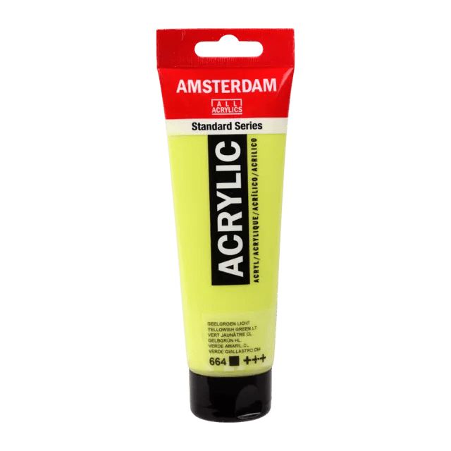 Amsterdam Standard Series Acrylfarbe Tube 120 ml Gelbgrün Hell 664 - Kidis Art
