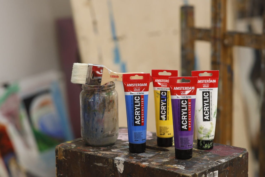 Amsterdam Standard Series Acrylfarbe Tube 120 ml Metallicrot 832 - Kidis Art
