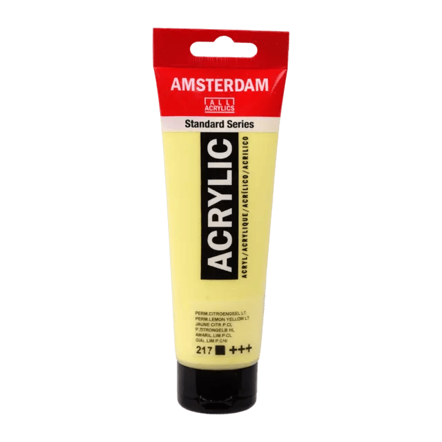 Amsterdam Standard Series Acrylfarbe Tube 120 ml Permanentzitronengelb Hell 217 - Kidis Art