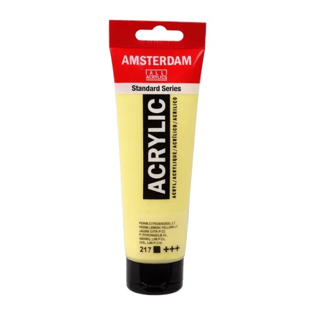 Amsterdam Standard Series Acrylfarbe Tube 120 ml Permanentzitronengelb Hell 217 - Kidis Art