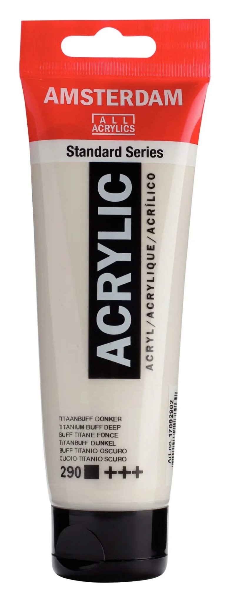 Amsterdam Standard Series Acrylfarbe Tube 120 ml Titanbuff Dunkel 290 - Kidis Art
