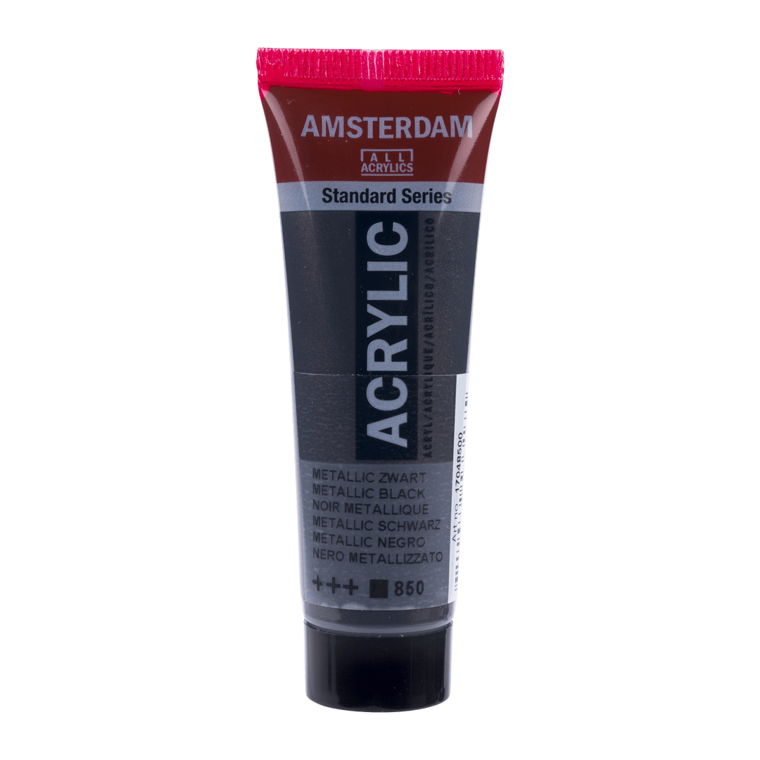 Amsterdam Standard Series Acrylfarbe Tube 20 ml Metallic Schwarz 850 - Kidis Art