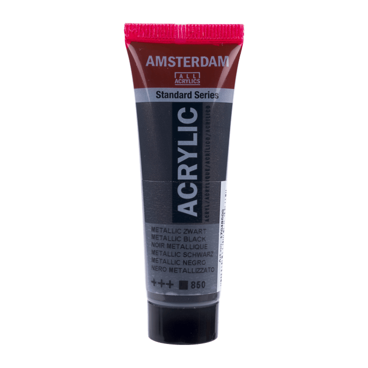 Amsterdam Standard Series Acrylfarbe Tube 20 ml Metallic Schwarz 850 - Kidis Art