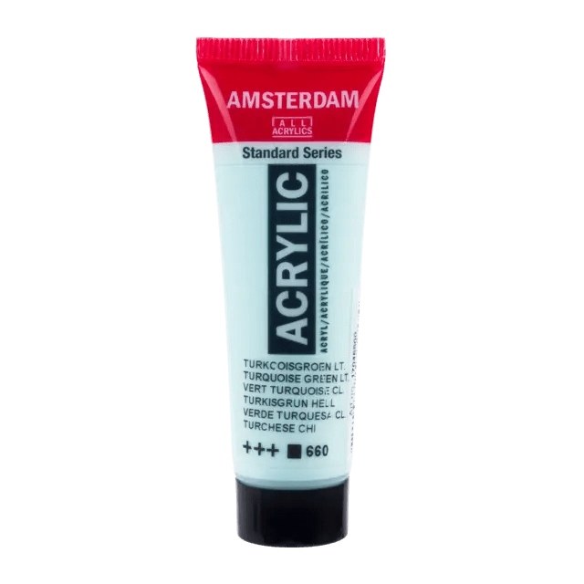 Amsterdam Standard Series Acrylfarbe Tube 20 ml Türkisgrün Hell 660 - Kidis Art