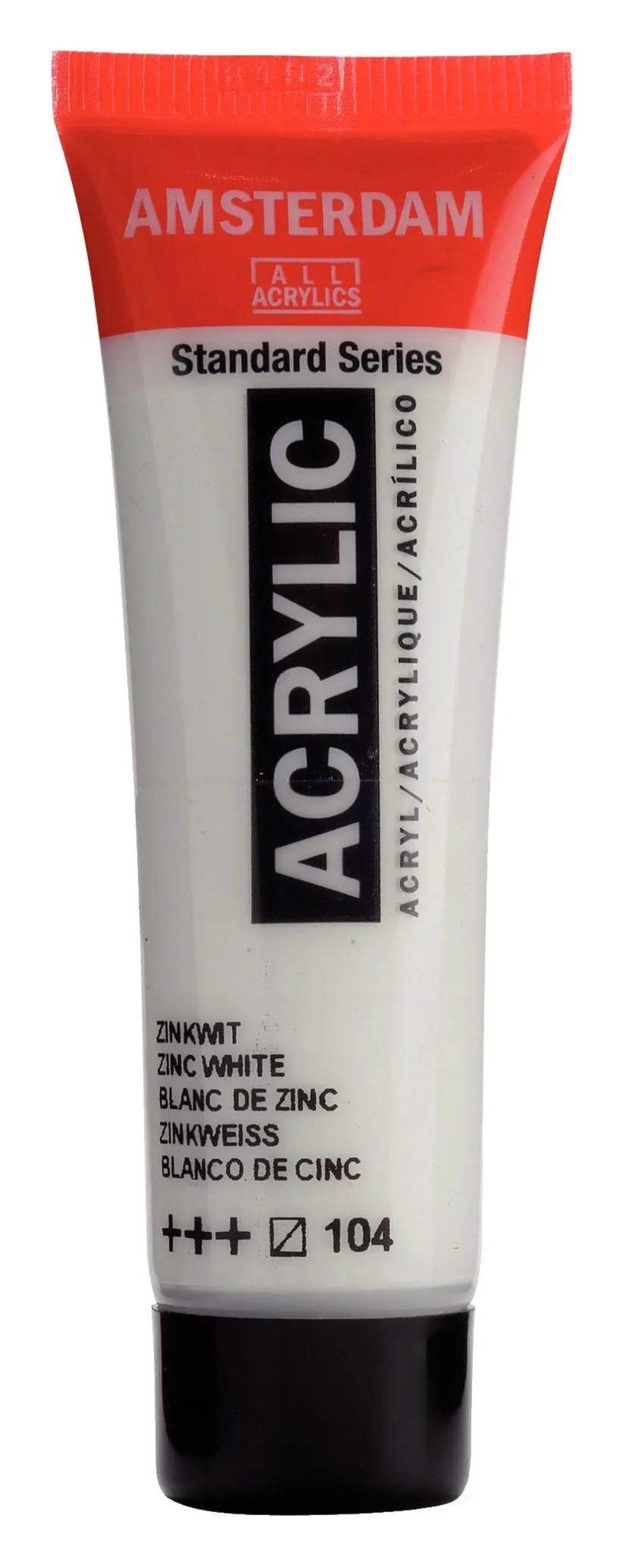 Amsterdam Standard Series Acrylfarbe Tube 20 ml Zinkweiß 104 - Kidis Art