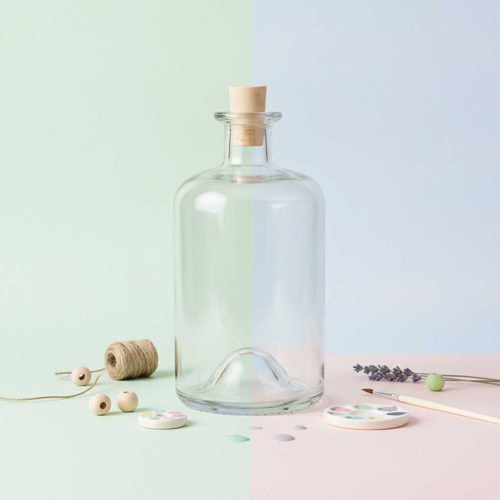 Apotheker-Flasche 500ml, 16x8cm, mit Korken - Kidis Art