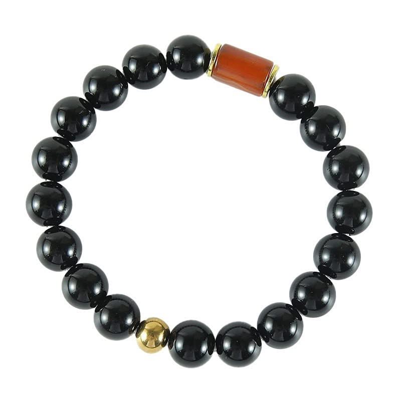 Armband, Naturstein, schwarz DIY, 10mm - Kidis Art