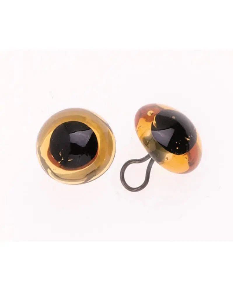 Augen Glas/Oese bernstein 10mm, 50 Stück - Kidis Art