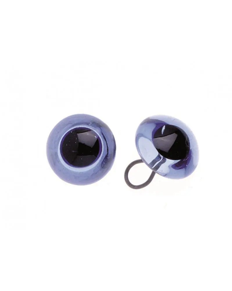 Augen Glas/Oese saphir 8mm, 50 Stück - Kidis Art