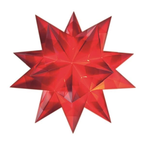Bascetta Stern, rot 20x20cm, 32 Blatt - Kidis Art