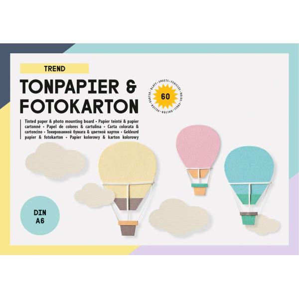 Bastelblock Trend DinA6 60Blatt sortiert Pastellfarben - Kidis Art