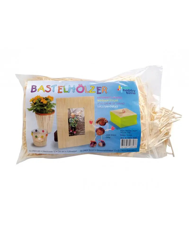Bastelhölzer Zündholzformat, ca. 2000 St / ca.200g, FSC - Kidis Art