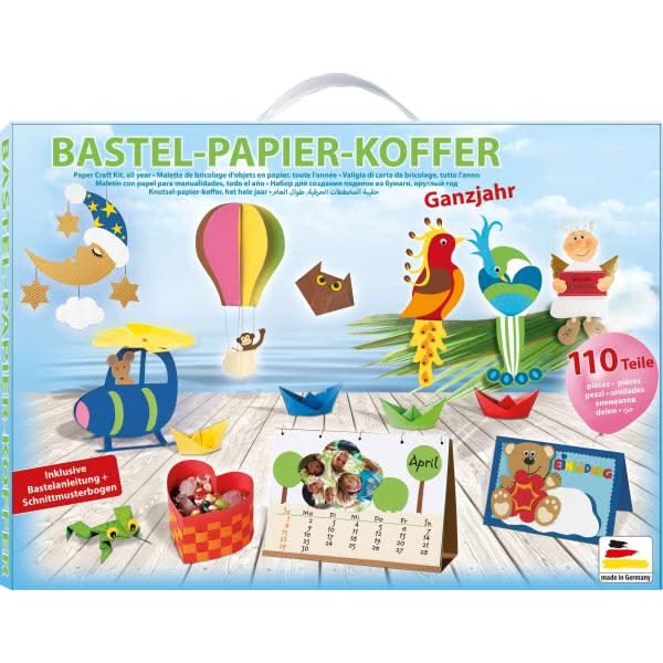 Bastelpapier-Koffer 110-tlg Format ca. 25x35cm sortiert - Kidis Art