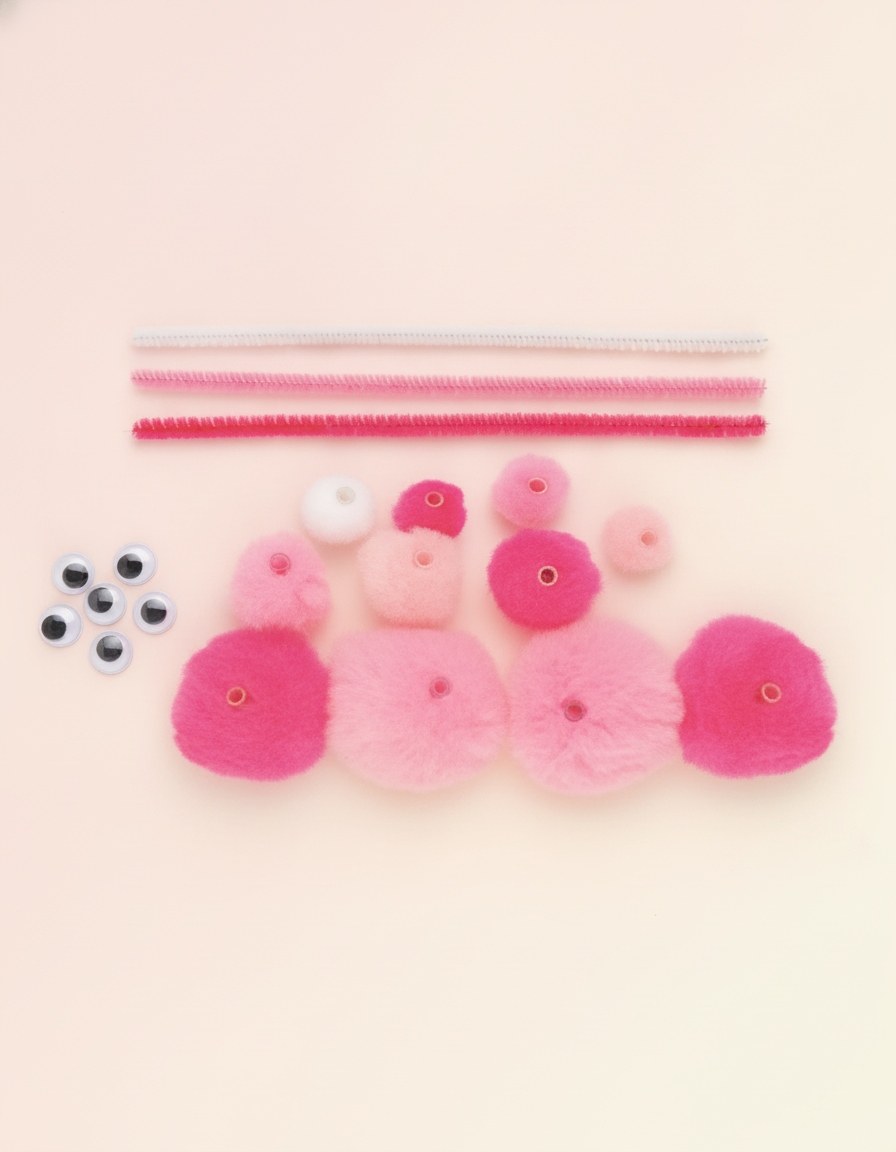 Bastelset Basic 56-teilig, rosa mix 100% Acryl - Kidis Art