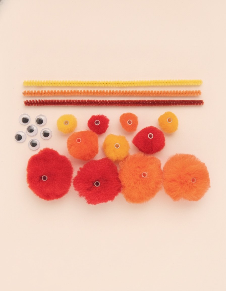 Bastelset Basic 56-teilig, rot mix 100% Acryl - Kidis Art
