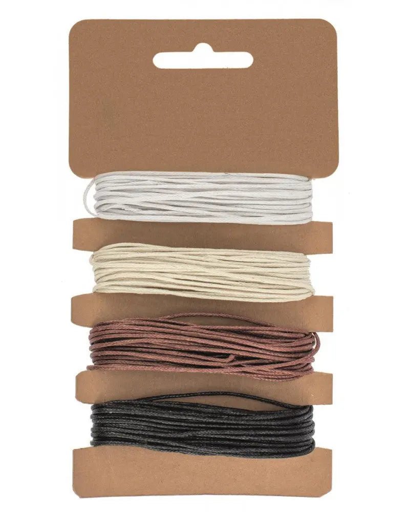 Baumwollschnur, 4x3m, Ø 1mm, beige/weiss/braun/schwarz - Kidis Art