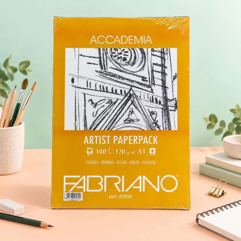 Generiert: [bc0c66af-4d02-4a5a-ad18-1ad57ce170cd] Hauptbild – Fabriano Accademia Artist Paperpack - A3 - 120g - Multipack à 100 Blatt