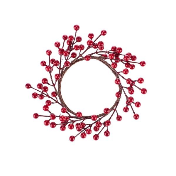 Beerenkranz, rot 23x23x3cm - Kidis Art