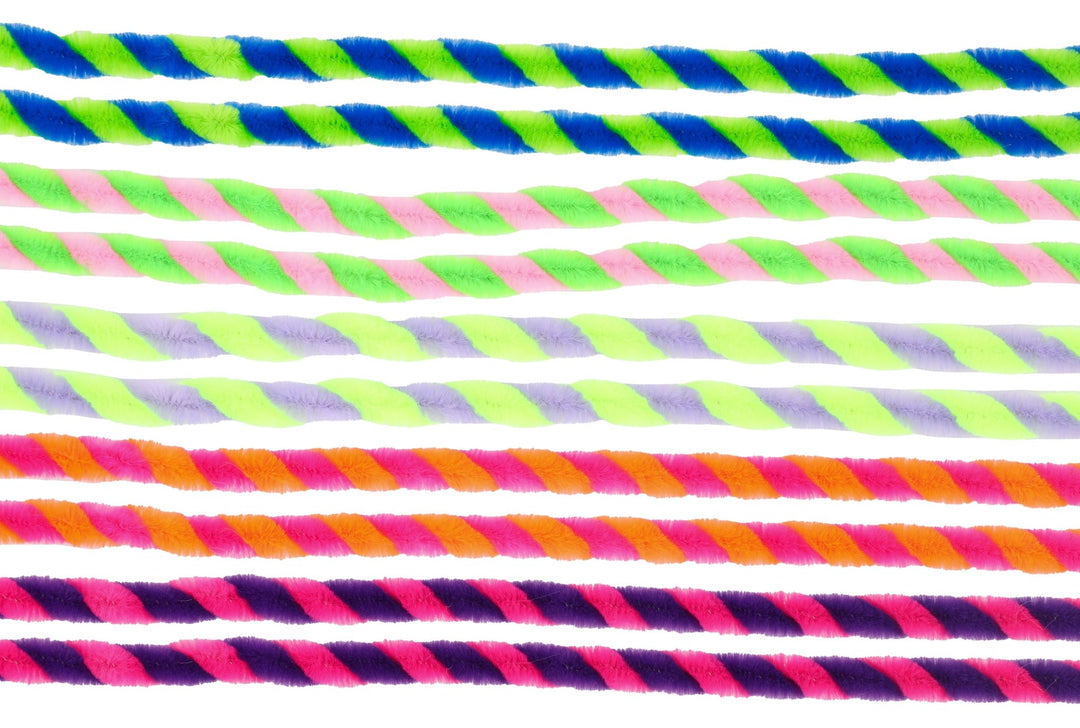 Biegeplüsch, Bicolor, twisted 10St. bunt, 50cm/ 8mm - Kidis Art