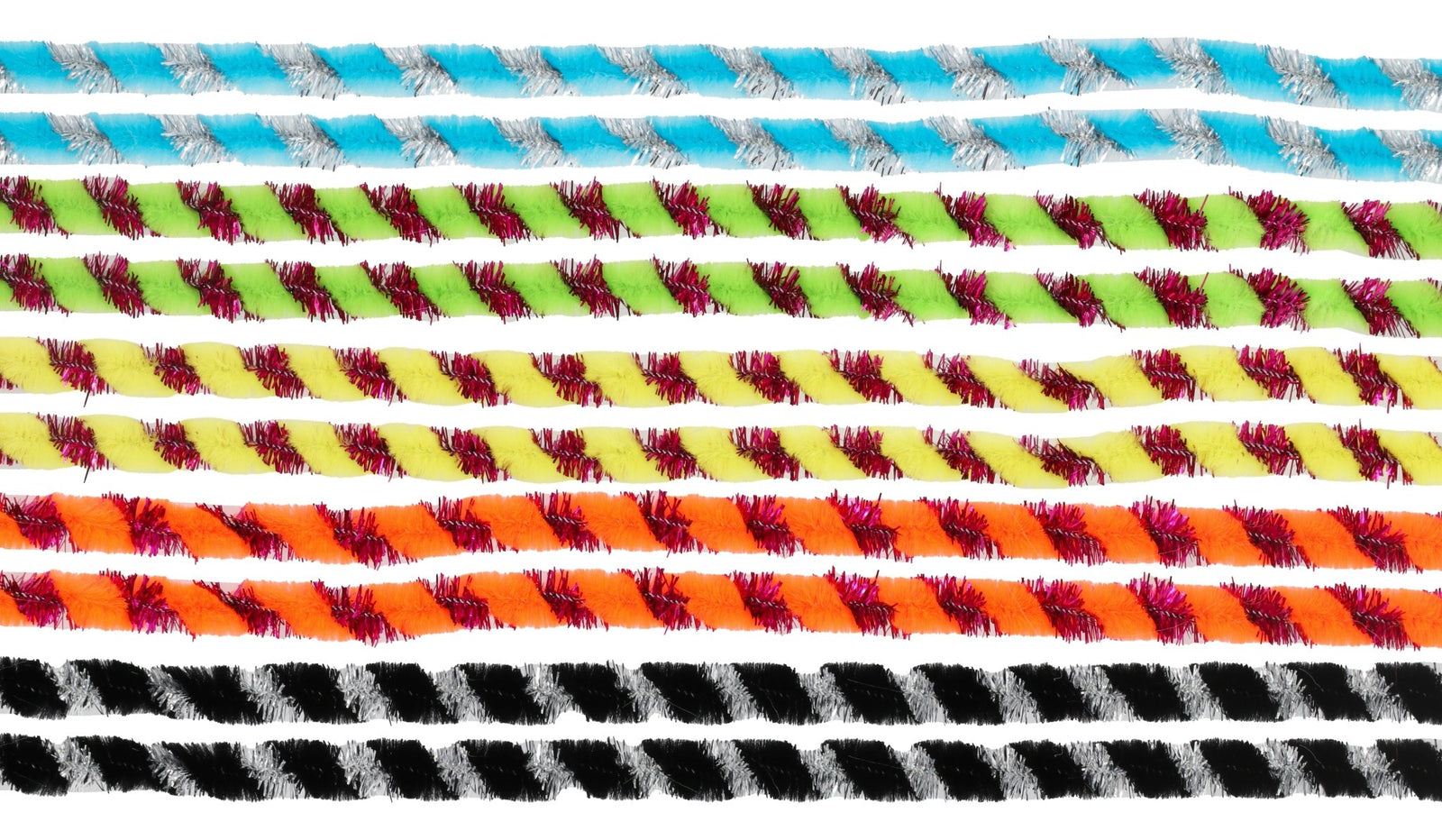 Biegeplüsch, Bicolor, twisted 10St. bunt metallic, 50cm/ 8mm - Kidis Art