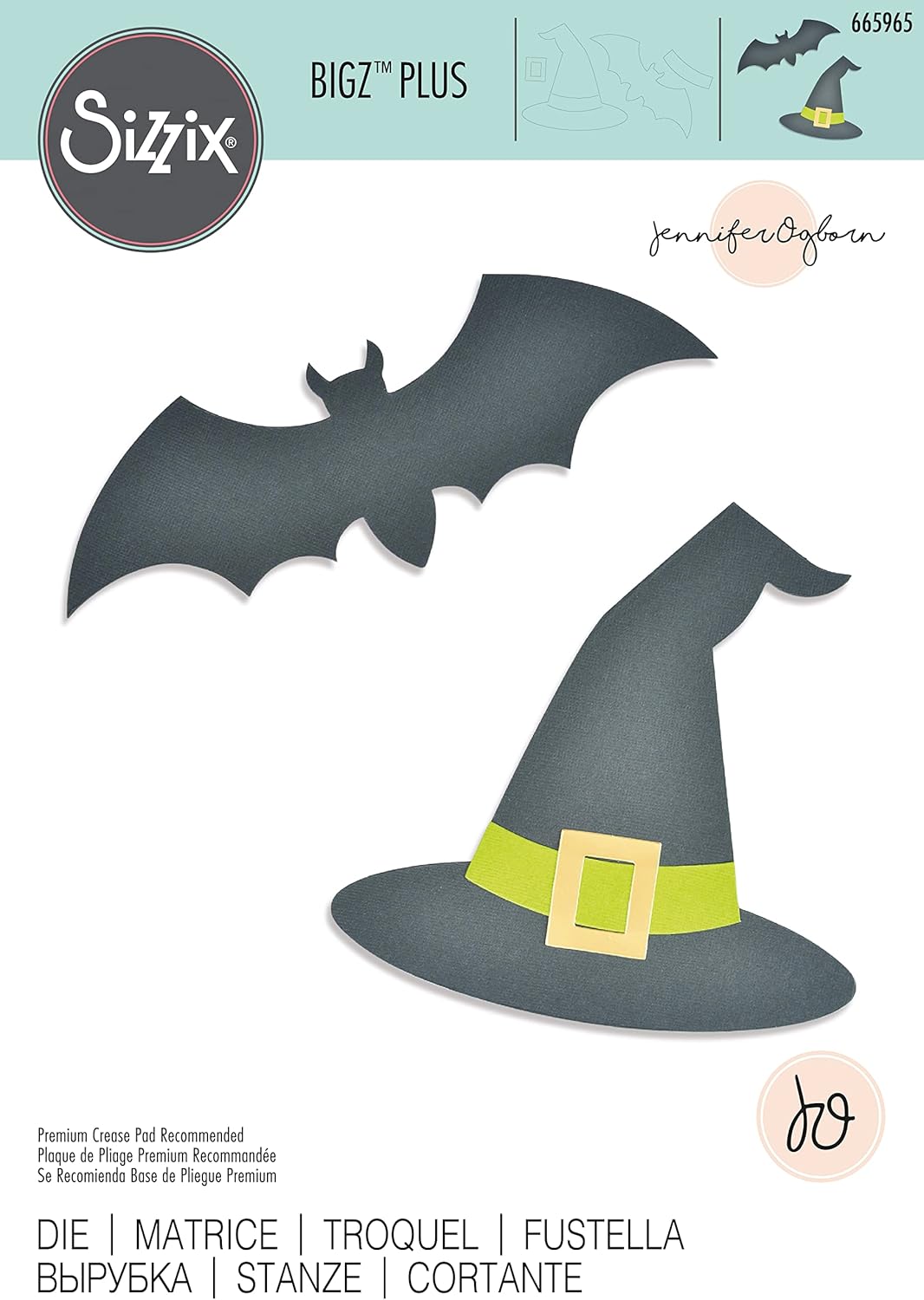 Bigz Plus - Hut, Fledermaus &amp; Schnalle by Jennifer Ogborn - Kidis Art