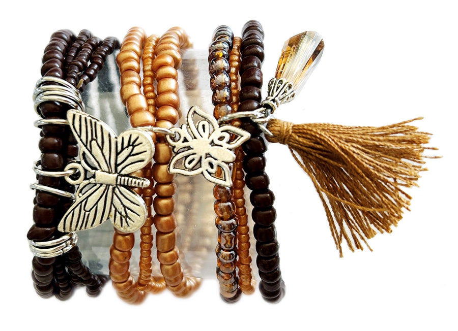 bijou4you Armband - Set, brauntöne - Kidis Art