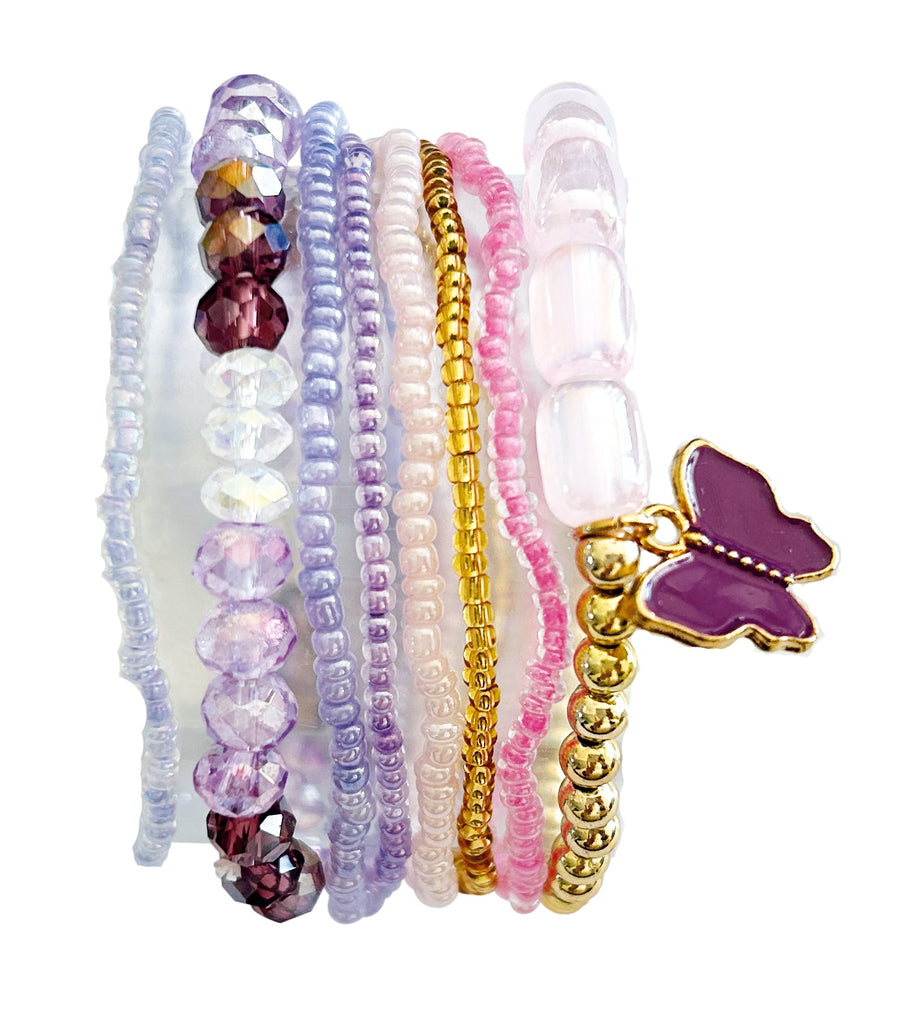 bijou4you Armband - Set, rosa - lila - Kidis Art