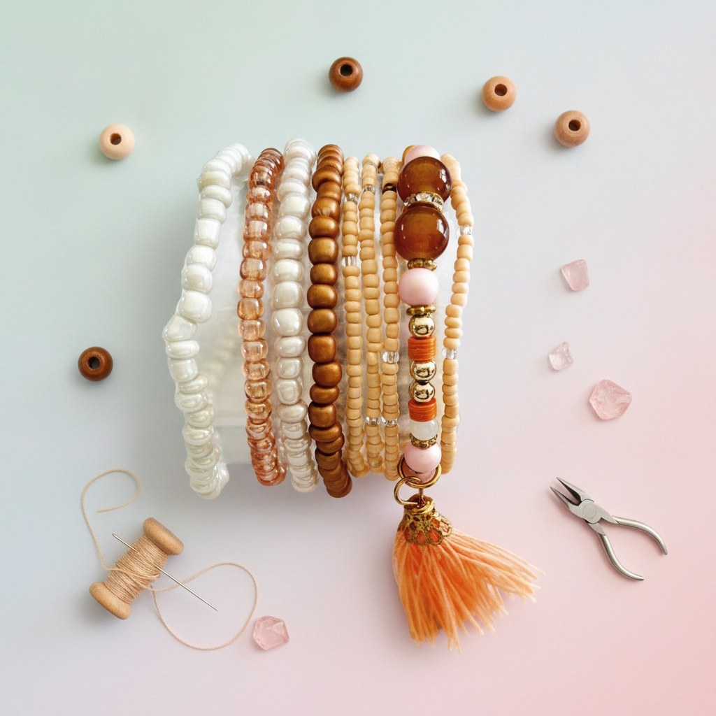 bijou4you Armband-Set, sandfarben - Kidis Art