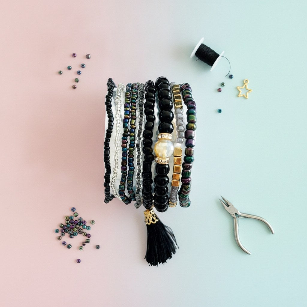 bijou4you Armband-Set, schwarz - Kidis Art