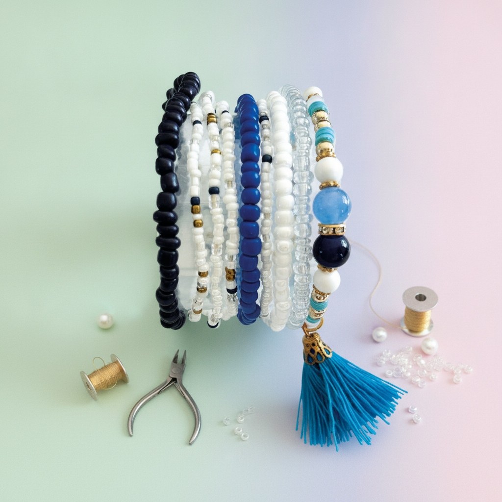bijou4you Armband-Set, weiss-blau - Kidis Art