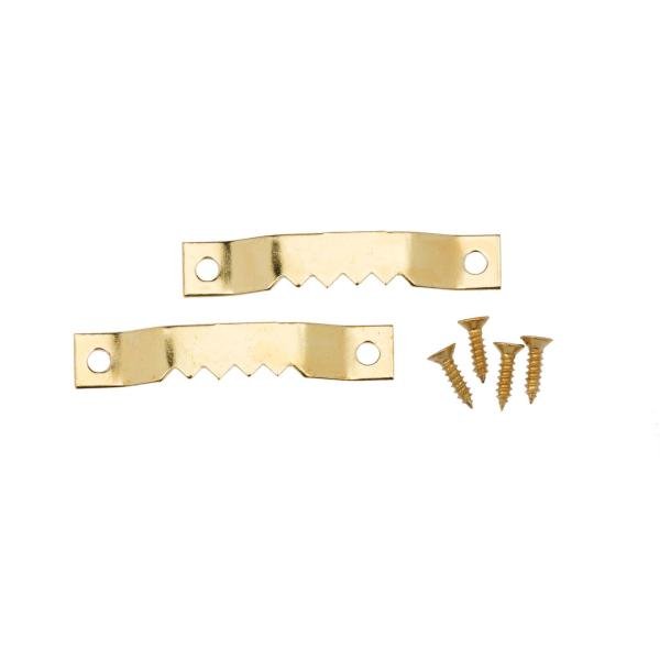 Bilderrahmen Aufhänger 2St mit 4 Schrauben 40mm goldf. - Kidis Art