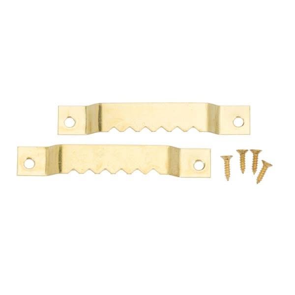 Bilderrahmen Aufhänger 2St mit 4 Schrauben 66mm goldf. - Kidis Art