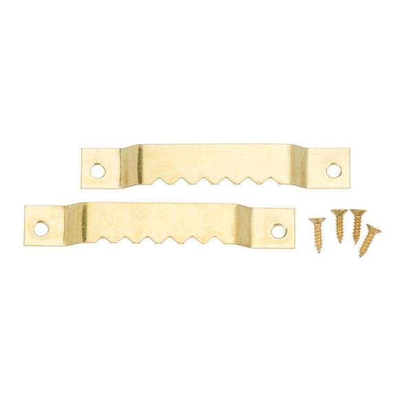 Bilderrahmen Aufhänger 2St mit 4 Schrauben 66mm goldf. - Kidis Art