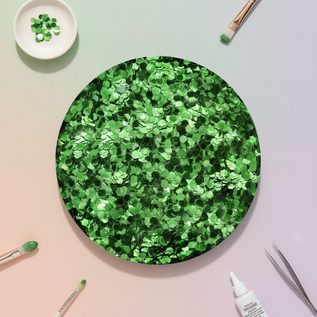 Bio Glitter fein, 10g, grün - Kidis Art