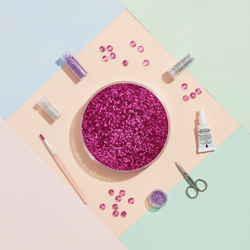 Bio Glitter fein, 10g, pink - Kidis Art