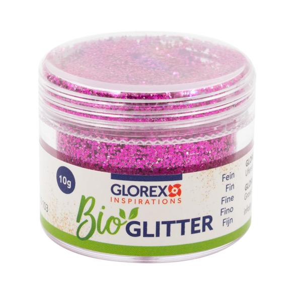 Bio Glitter fein, 10g, pink - Kidis Art