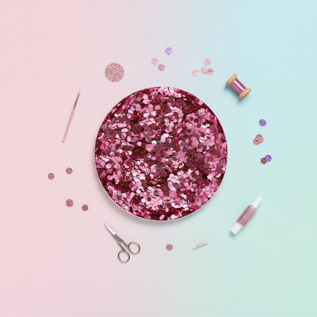 Bio Glitter fein, 10g, Rosa - Kidis Art