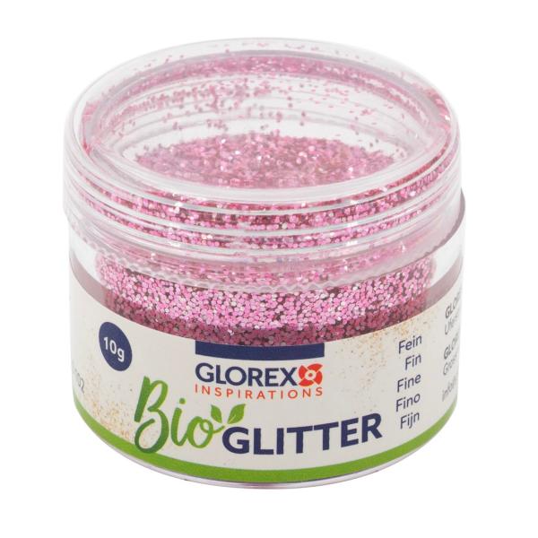 Bio Glitter fein, 10g, rosa - Kidis Art