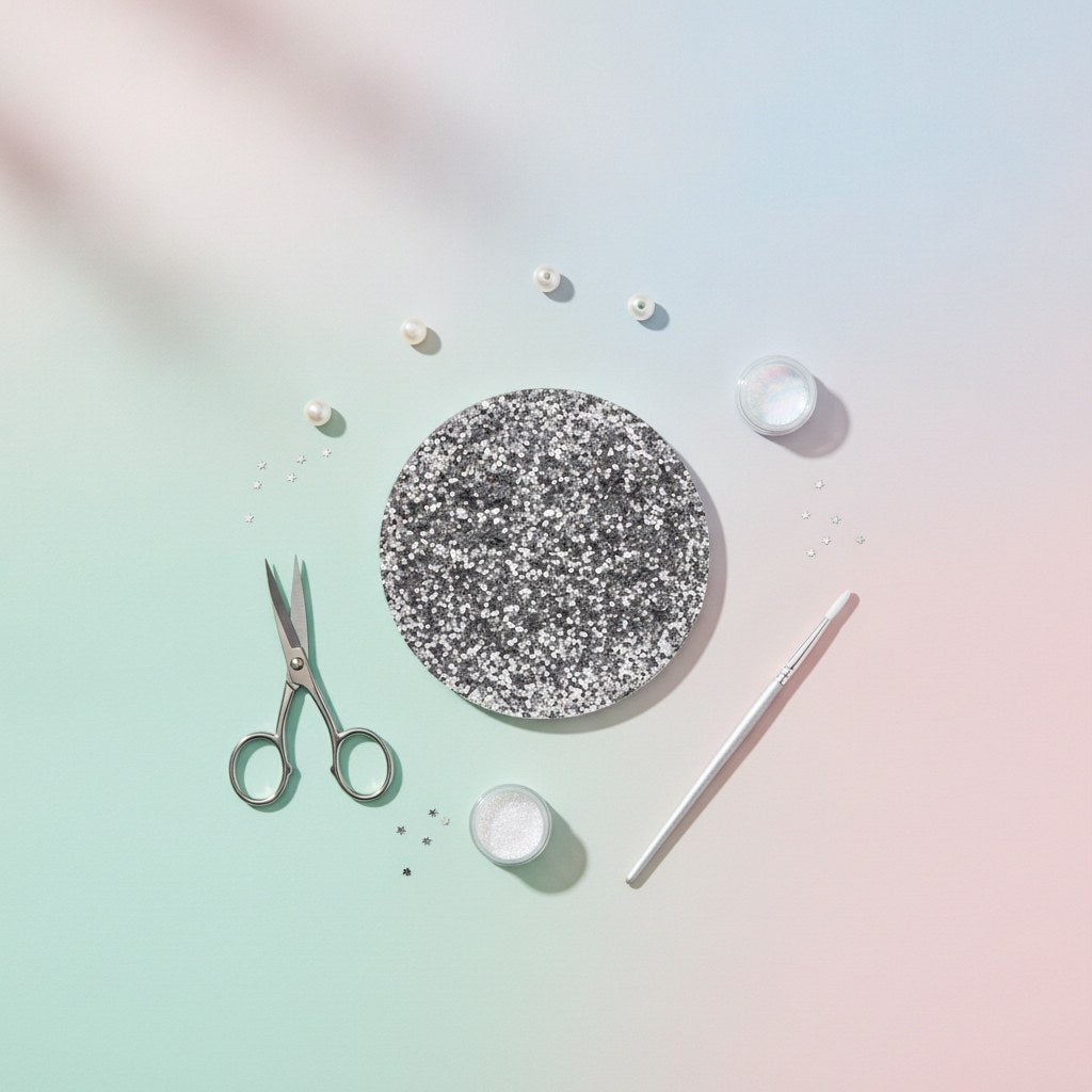Bio Glitter fein, 10g, Silberfarben - Kidis Art