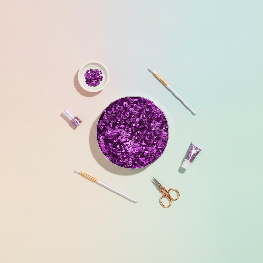 Bio Glitter fein, 10g, Violett - Kidis Art