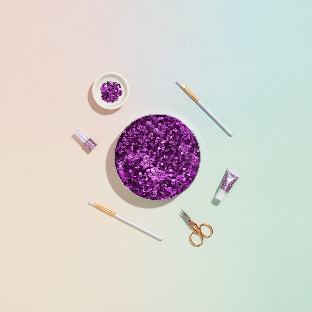 Bio Glitter fein, 10g, Violett - Kidis Art
