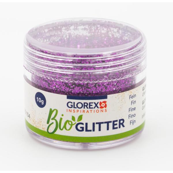 Bio Glitter fein, 10g, violett - Kidis Art