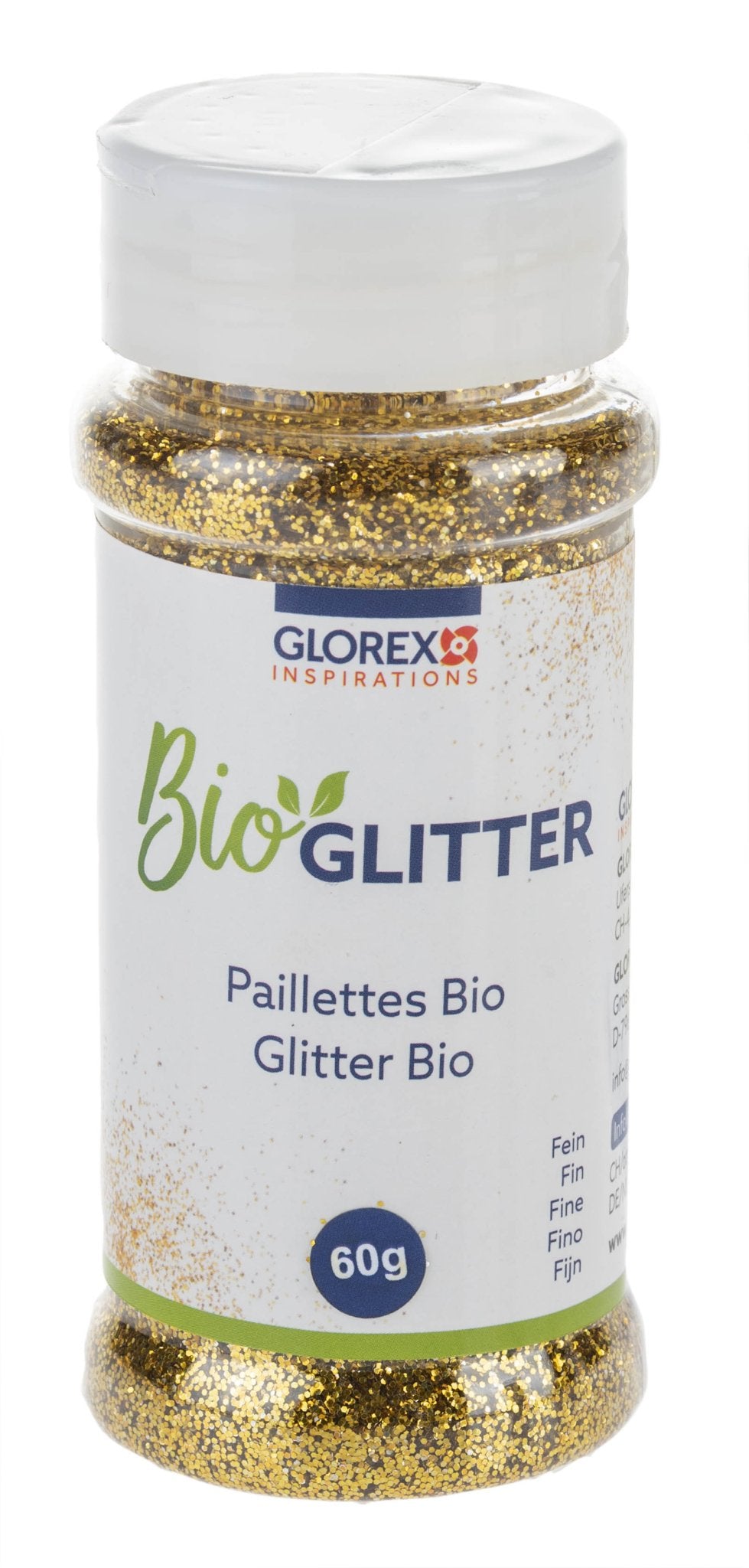 Bio Glitter fein, 60g goldfarben - Kidis Art