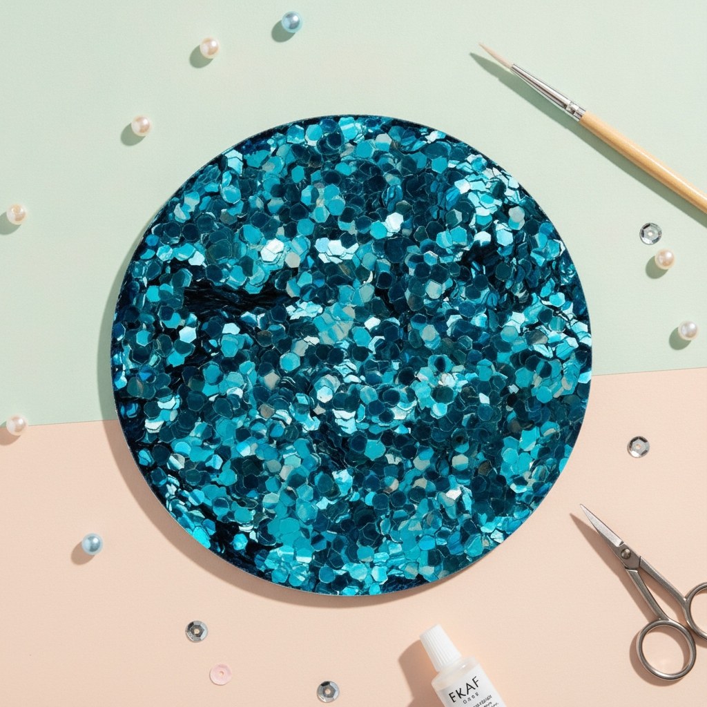 Bio Glitter grob, 10g, h'blau - Kidis Art
