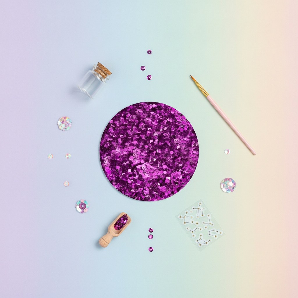 Bio Glitter grob, 10g, violett - Kidis Art