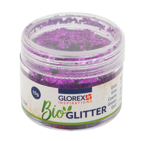 Bio Glitter grob, 10g, violett - Kidis Art