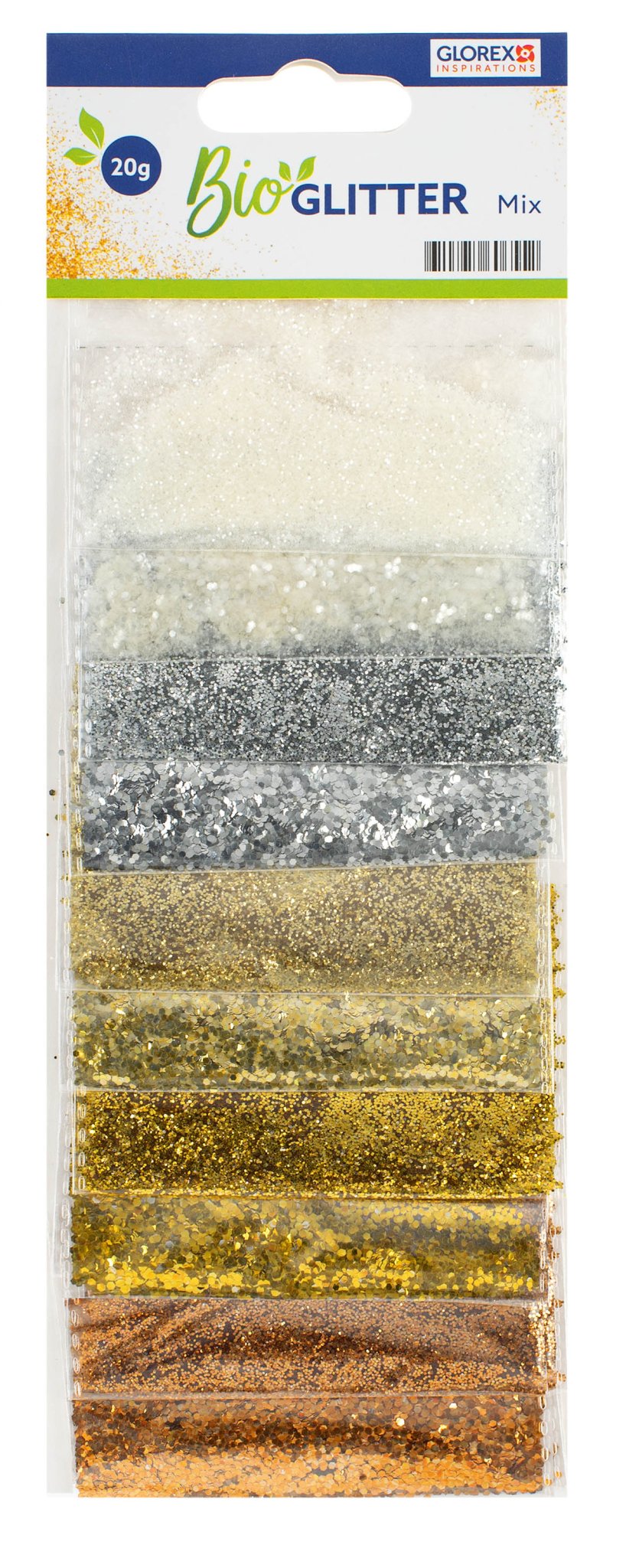 Bio Glitter, mix 2x5 Farben, 20g - Kidis Art